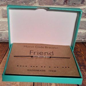 Friend SANNYRA Adjustable Morse Code Bracelet Stainless steel beads OS